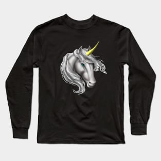 White Unicorn Long Sleeve T-Shirt